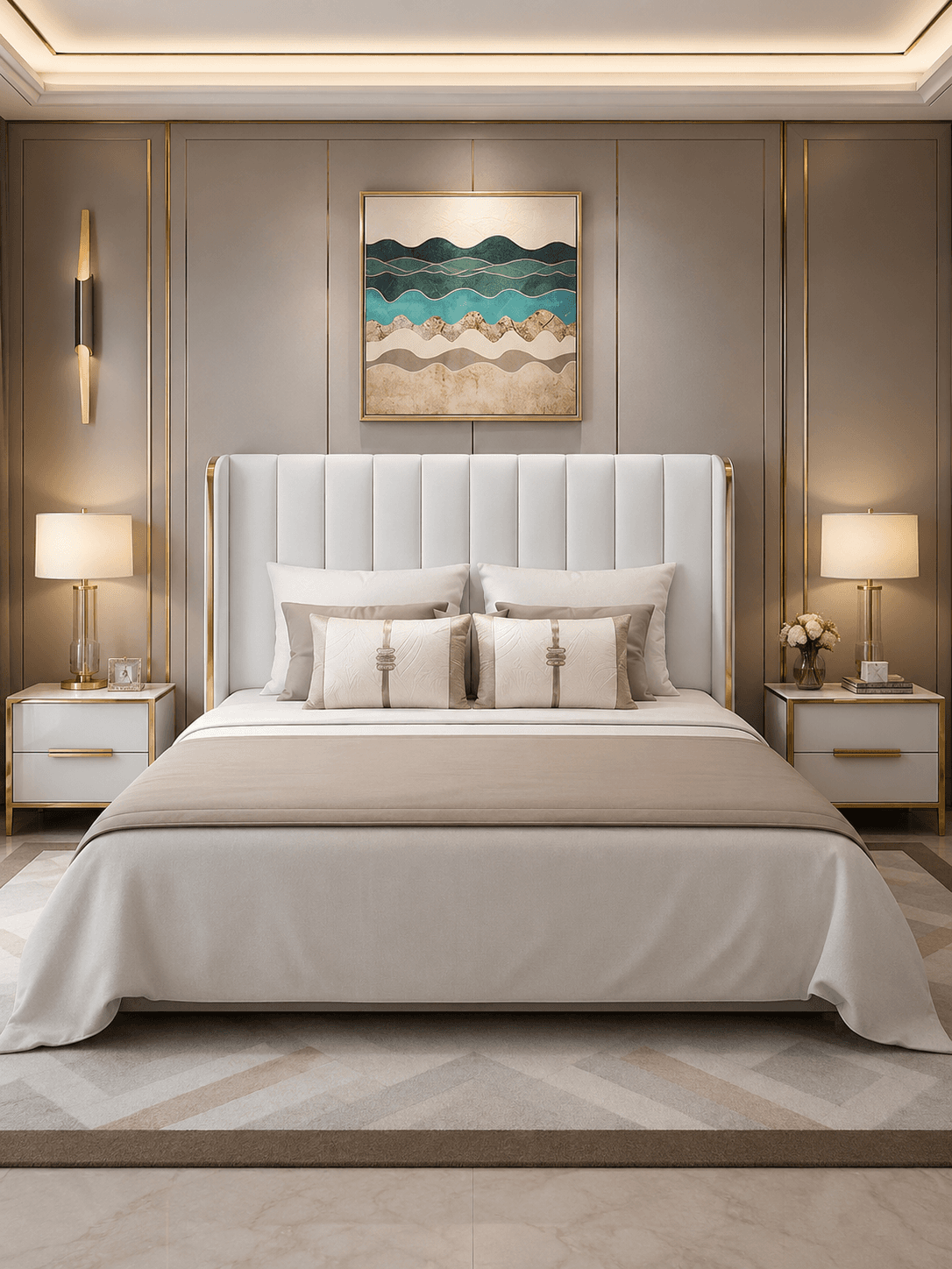 Elite Royale Upholstered Bed – King Size