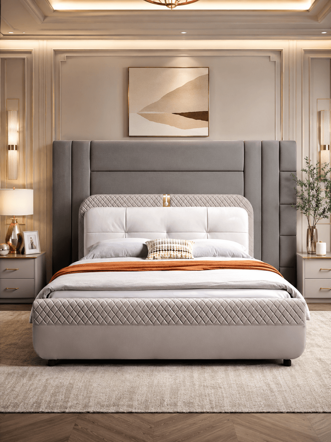 Majesty Quilted Upholstered Bed – King Size