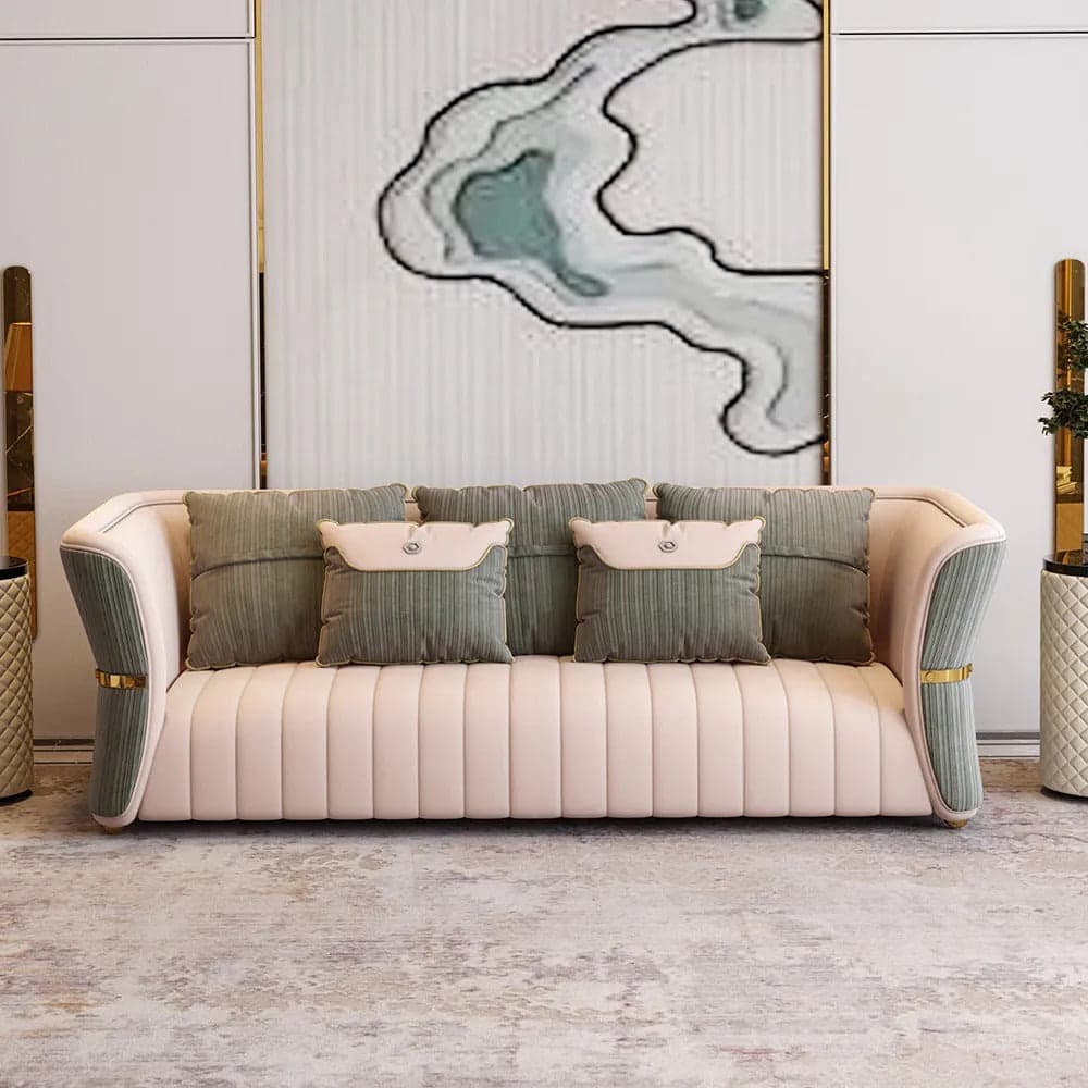 Verona Luxe Channel Tufted Sofa – 3 Seater