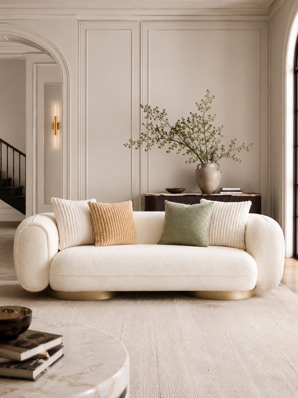 Vasa Modern Luxury Curvy Seater Sofa Set