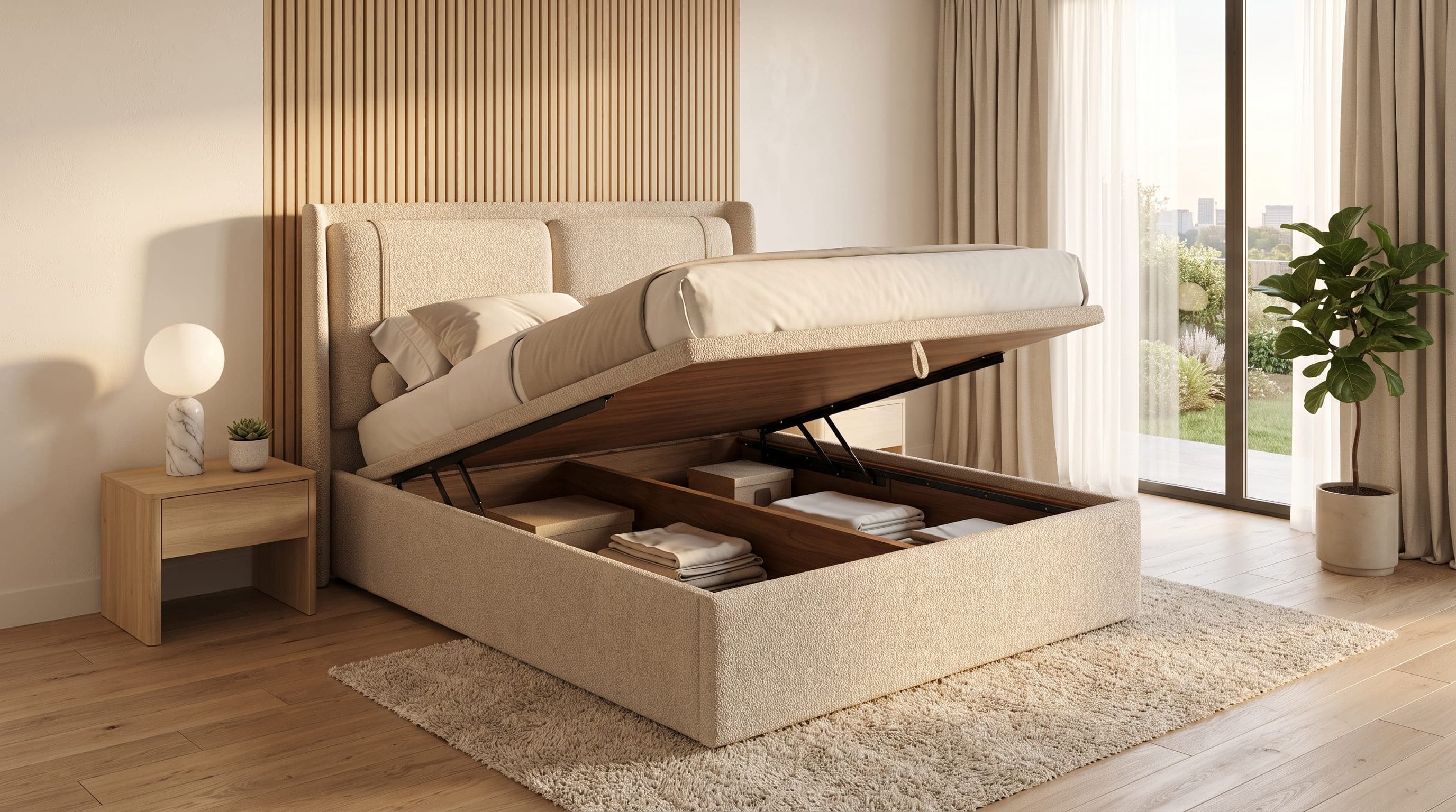 Prestige Luxe Hydraulic Storage Bed – King Size