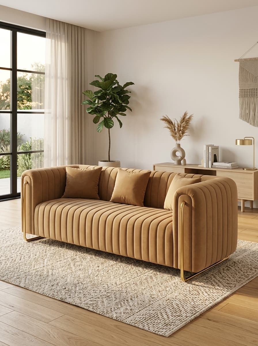 Verona Luxe Channel Sofa – 3 Seater