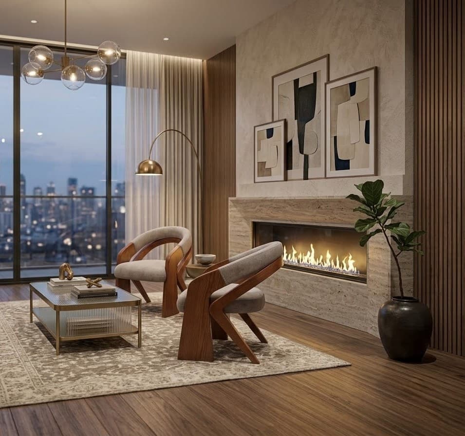 Luxury Solid Wood Accent Lounge Chair