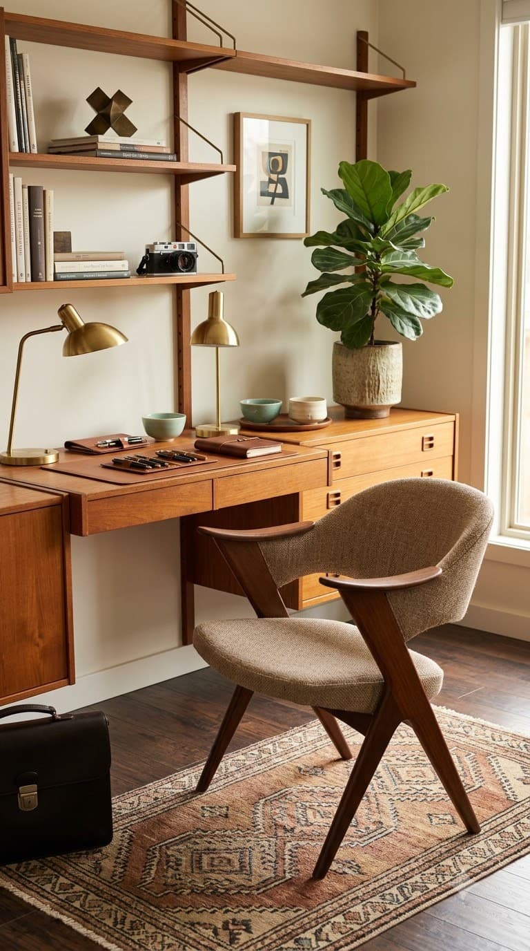Modern Wooden Accent Chair with Upholstered Seat